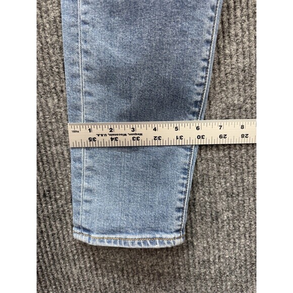 Levis Wedgie Skinny Jeans Womens 29 Blue Button Fly High Rise Denim Distressed - Picture 11 of 12